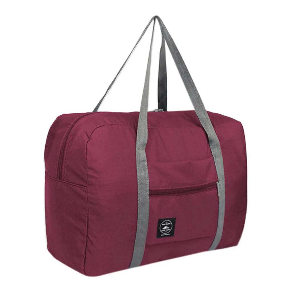 Большая вместительная модная дорожная сумка для мужчин и женщин, сумка для выходных, Большая вместительная сумка, дорожная сумка для переноски багажа, сумка для путешествий на ночь# PY - Цвет: Wine