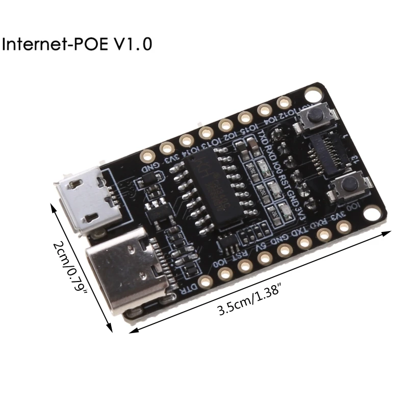 Фото LILYGO TTGO ESP 32-WROOMLAN8720A чип Ethernet адаптер и Нижняя плата загрузчика программируемый Загрузчик (T-Интернет-POE) №5