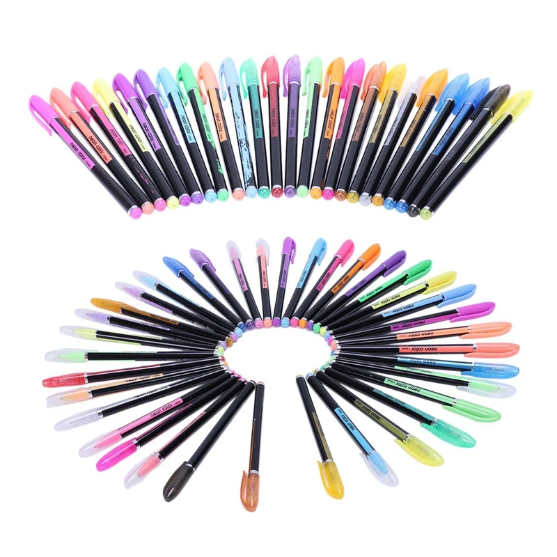 

ZUIXUa 2 Set Color Gel Pens Glitter Metallic Pens Good Gift for Coloring, Kids, Sketching, Painting, Drawing - 24 Gel Pens Set &