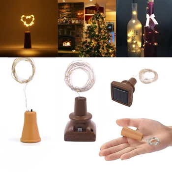 

1m 2m Led String Garland Copper Wire Fairy Lights 10LED 20LED Wine Bottle Lights with Cork Wedding Christmas Party DIY Decor