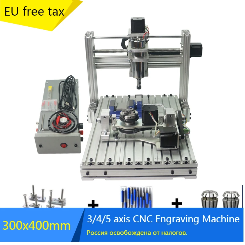 

5 Axis CNC 3040 Metal Mini DIY Cnc Engraving Machine ,4 Axis CNC Router,PCB Milling Machine,Engraving Frame