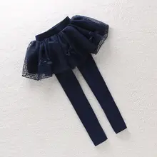 Весна и осень, детская одежда для девочек, чистый хлопок, весна и осень, леггинсы, имитация двух частей, кюлоты для больших мальчиков, детская база