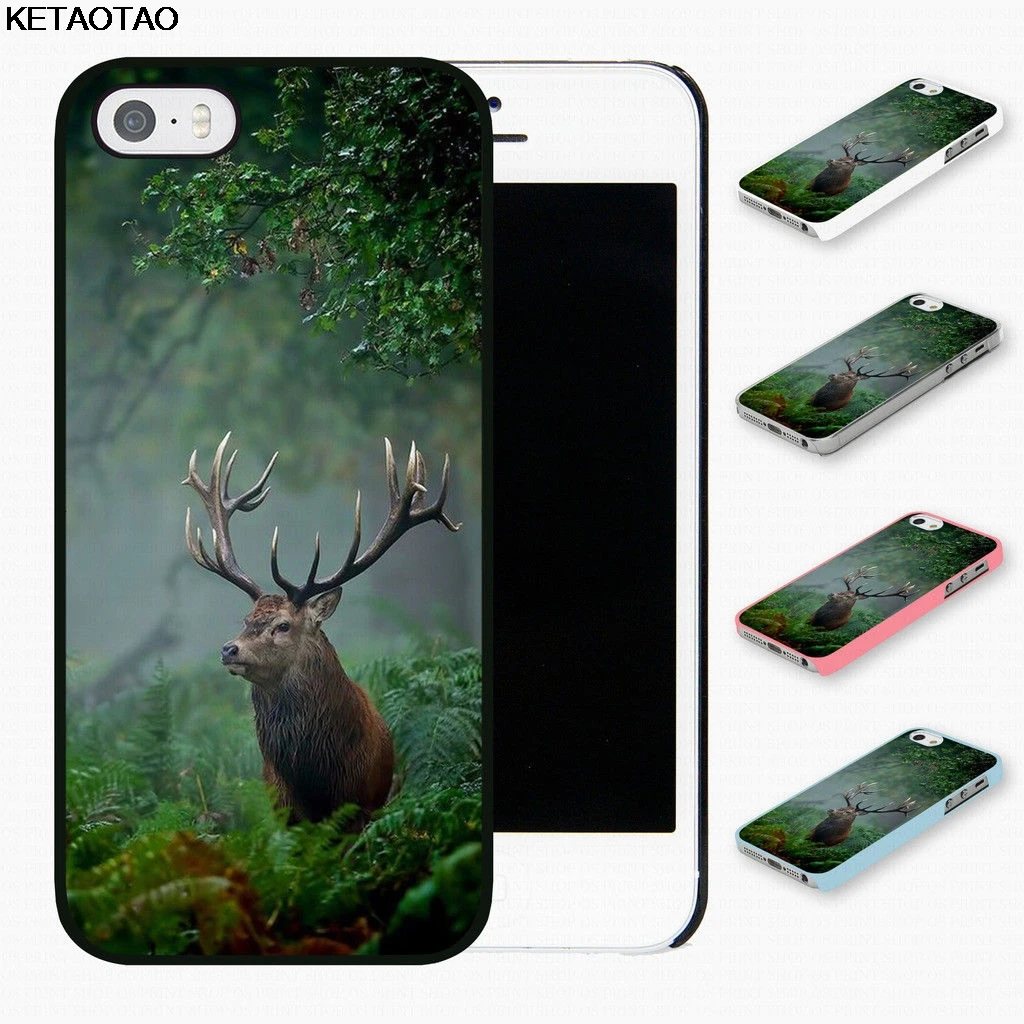 Темно-серый KETAOTAO Олень в лесу чехол для телефона s для iPhone 4 5S 6S 7 8 Plus X XS XR 11 Pro для samsung чехол из мягкого ТПУ резины силикона - Цвет: Темно-серый