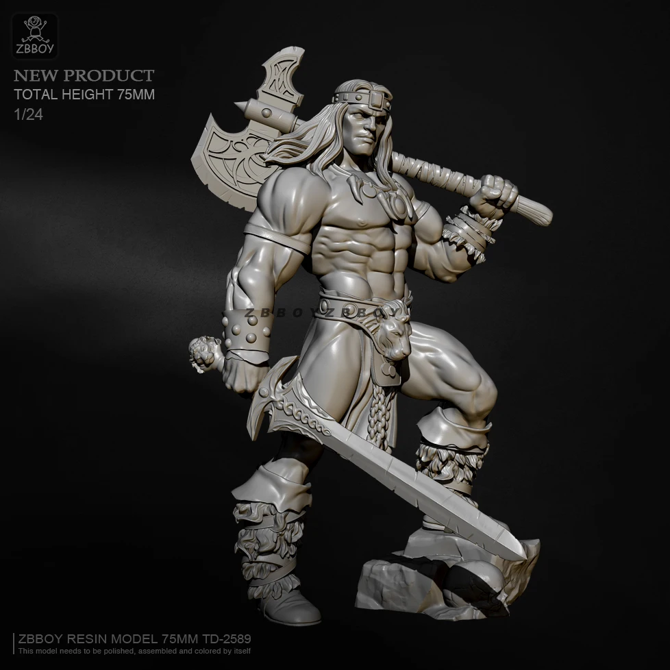 H75mm 1/24 Resin model kits figure colorless and self-assembled TD-2589