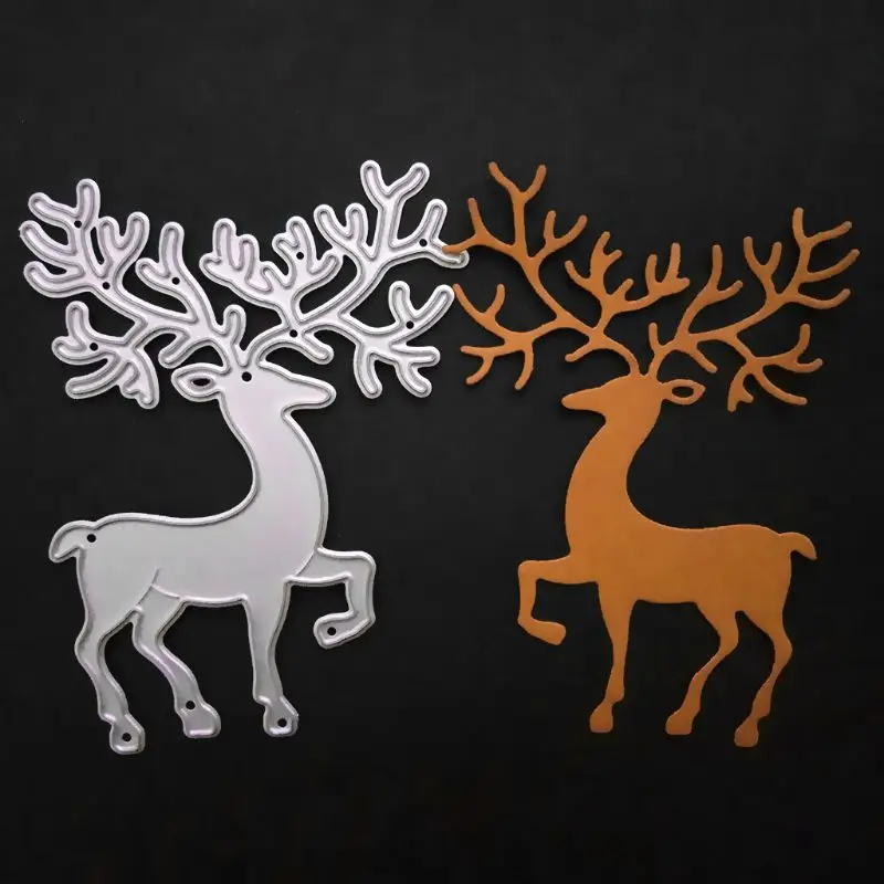 DIY DIY Cutting Dies Christamas Tree Snowflake Milu deer Guideboard Embossing Stencil Template for Scrapbooking Embossing Paper