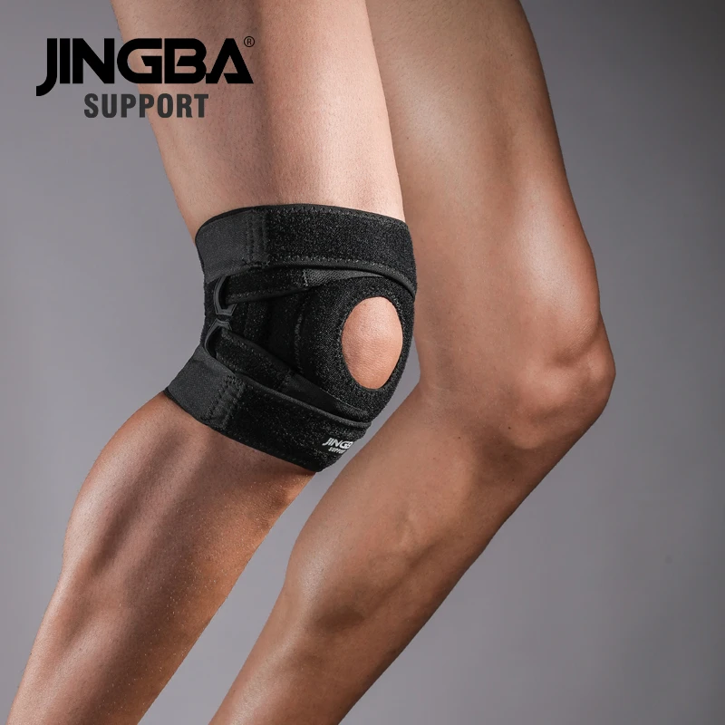 JINGBA rodilleras ajustables para deportes al aire rodillera de voleibol, cinturón de soporte para baloncesto, protector de rodilla para Fitness|Coderas y rodilleras| -