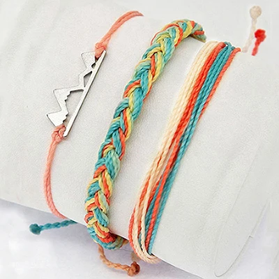 С черным цинковым покрытием Vsco девушка богемные boho braclets для женщин pulseras нарукавные летние braclets для женщин цепочка ручной работы браслеты дружбы - Окраска металла: С черным цинковым покрытием