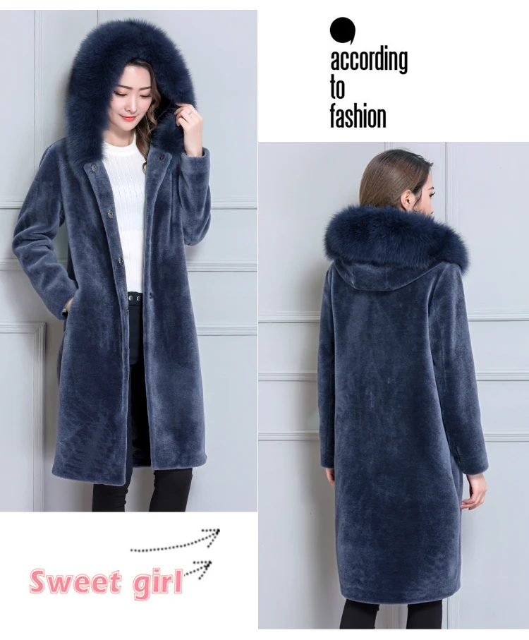 Зимние пальто с капюшоном Женское пальто с длинным рукавом из шерсти Feminino Casaco женский кардиган из кашемира WS70