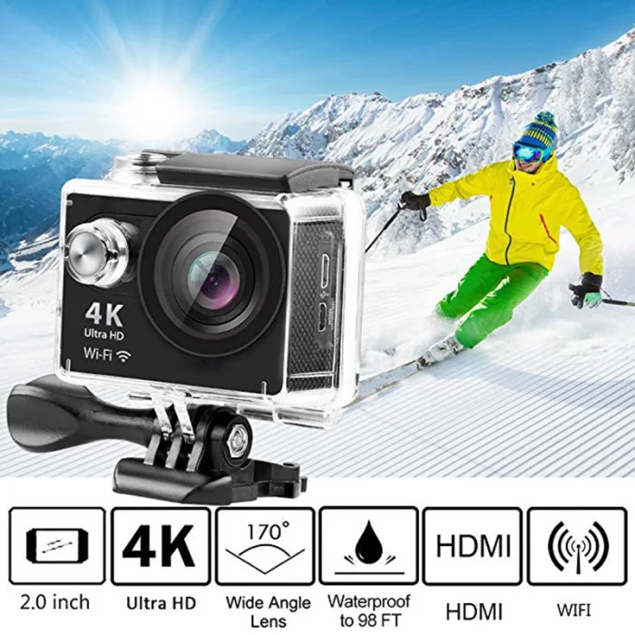 4K WiFi камера Ультра HD Водонепроницаемая 170 градусов широкоугольная видеокамера для улицы LHB99