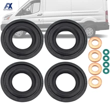 Injetor de combustível selo + arruela conjunto anel o para ford transit mk6 mk7 peugeot boxer land rover defender citroen relé fiat ducato