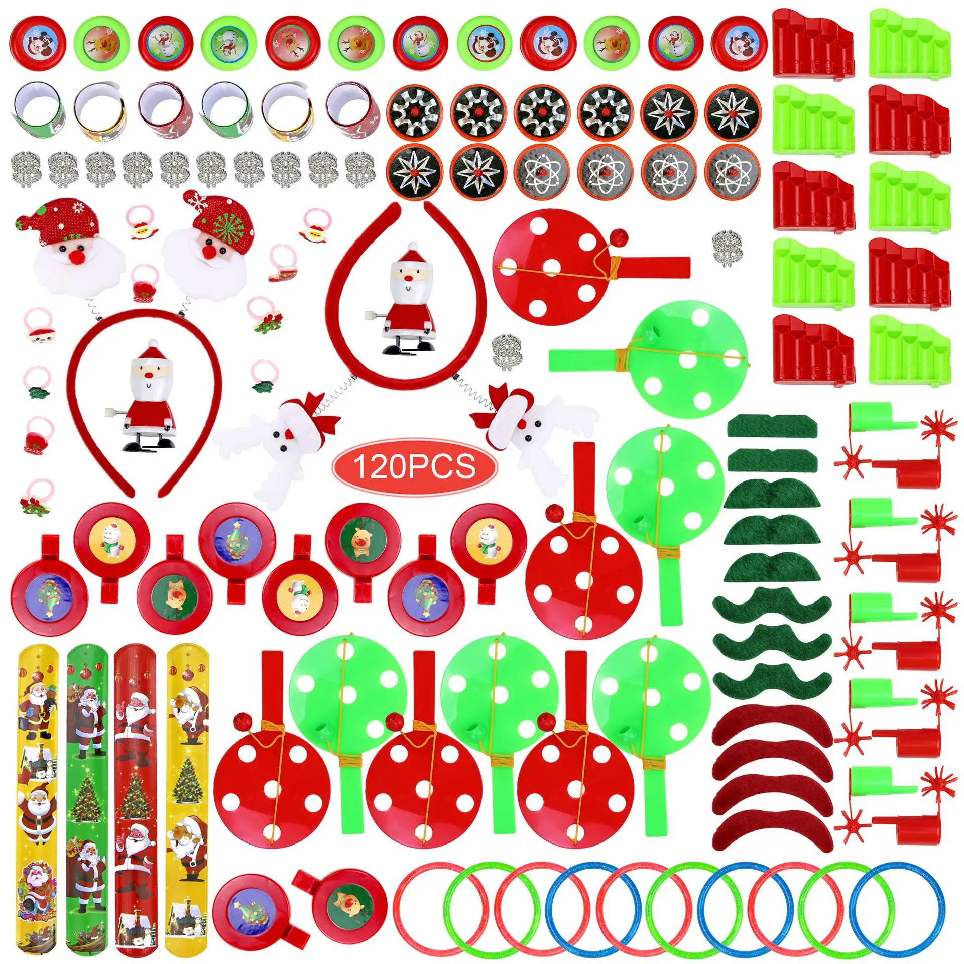 

120PCS Christmas Gift Classic Clockwork Toys Cute Santa Snowman Elk Kids Gift Party Toys for Children Wind Up Toys Baby Boy
