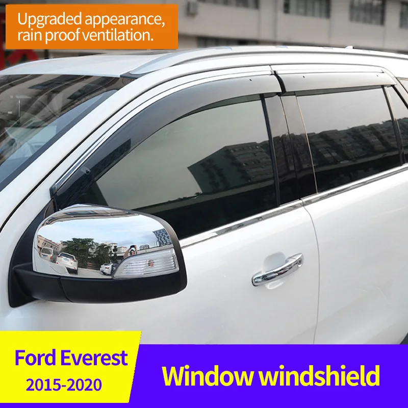 Rain shield Windows visor side wind window deflectors visor windshield on the windows accessories For Ford Everest 2015-2020