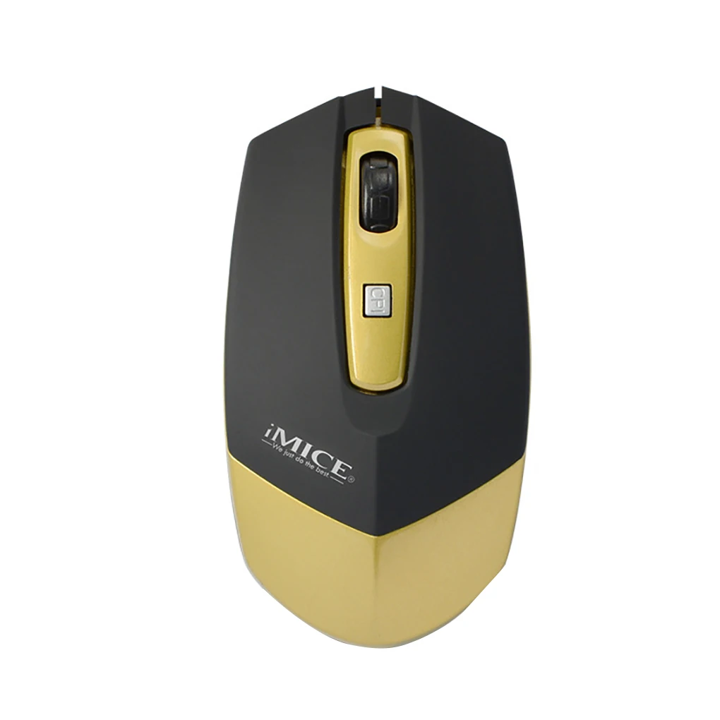 yellow IMICE E-2350 мини 2,4 ГГц Беспроводная мышь 1200 dpi Регулируемая компьютерная мышь для ноутбука беспроводная Рабочая оптическая мышь - Цвет: yellow