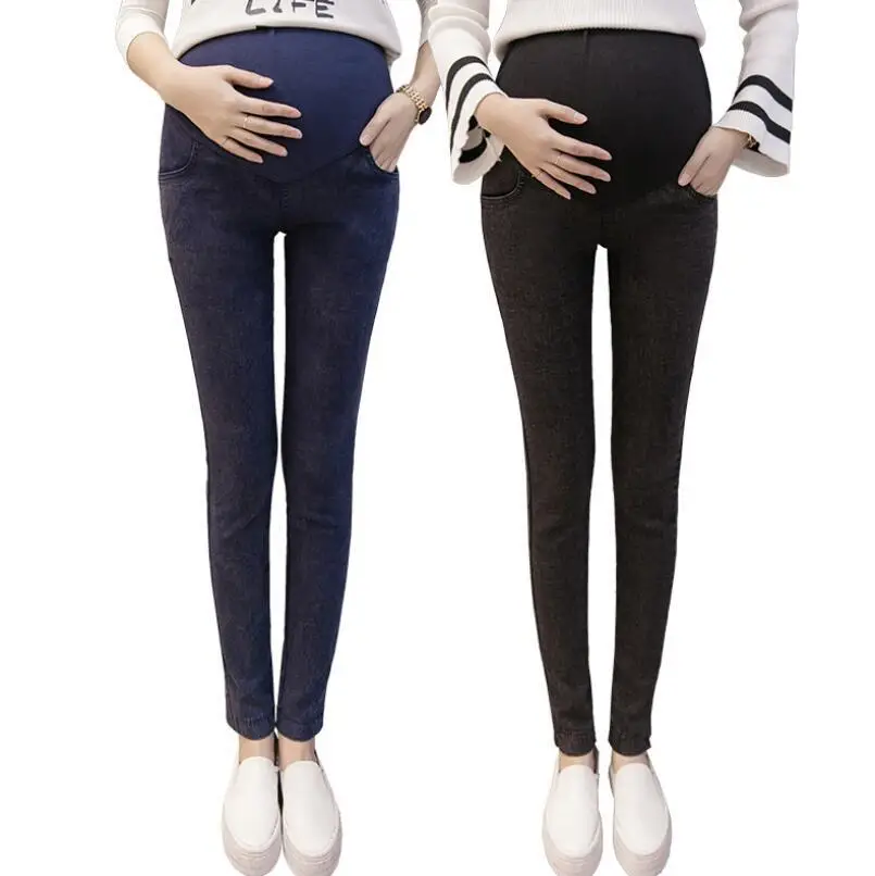 Новинка; джинсы для беременных женщин; эластичные джинсовые штаны для беременных; весенние джеггинсы для кормящих; одежда с карманами; дизайнерские брюки