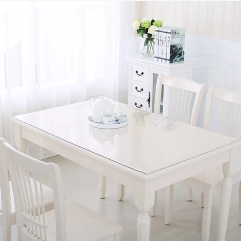  HAZY 2mm PVC Transparent Tablecloth Waterproof Rectangle Table Cover Mat Kitchen Pattern Oilproof T