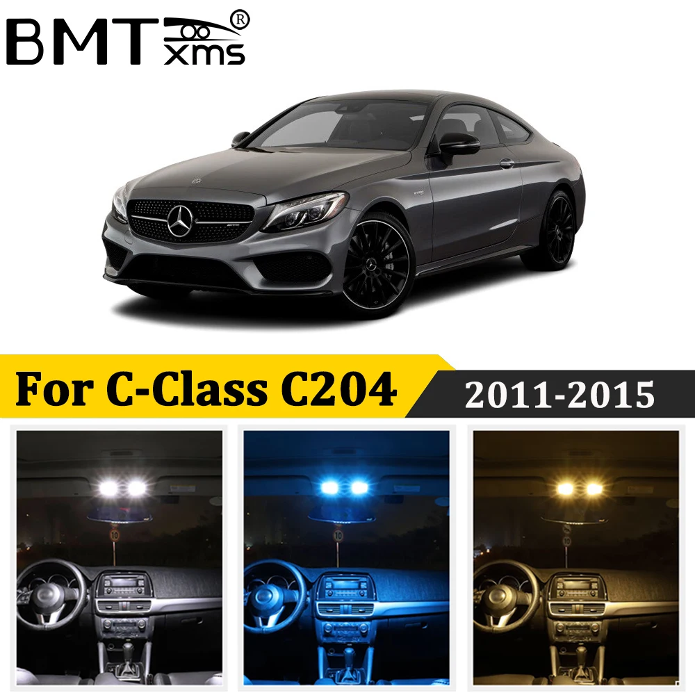 BMTxms 16 шт. Светодиодная лампа для освещения салона автомобиля комплект Canbus Mercedes C
