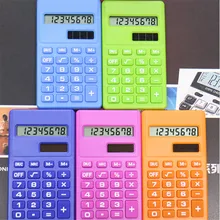 

FOR Cartoon Mini Calculator 8 Digits Display Dual Power Supply Cute Candy Calculadora Solar Hesap Calculatrice Solaire