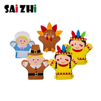

Saizhi DIY Crafts Toy Non-Woven Cloth Cartoon Hand Puppet Toy Enducational Practical Creative Intelligence Gift Kids Sewing Toys