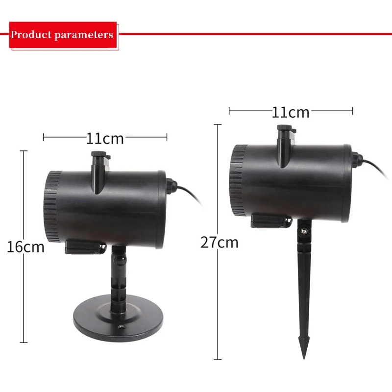 Двухголовый 12 узоров снежинки Рождественский проектор лампа наружные водяные волны сценические эффекты лампа для рождества новогодние вечерние