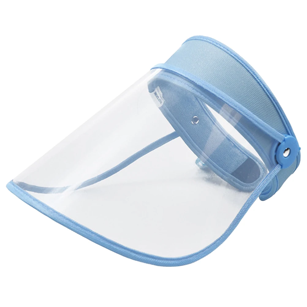 

Droplets Prevention Empty Top Hat Windproof Protective Cap Dust-proof Oil-proof Hat with Transparent Face Cover for Outdoor