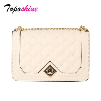 

Toposhine Turn Lock Checkered Threads Woman Shoulder Bag Summer Crossbody Bag Leather Girls' Bag Store Welcome Dropshipping