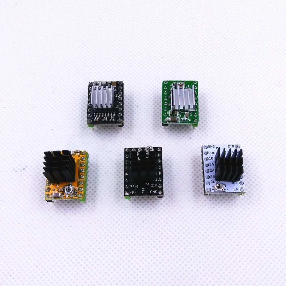 1 шт. MKS TMC2208 TMC2100 LV8729 DRV8825 pololu A4988 шаговый двигатель драйвер с радиатором|Детали и