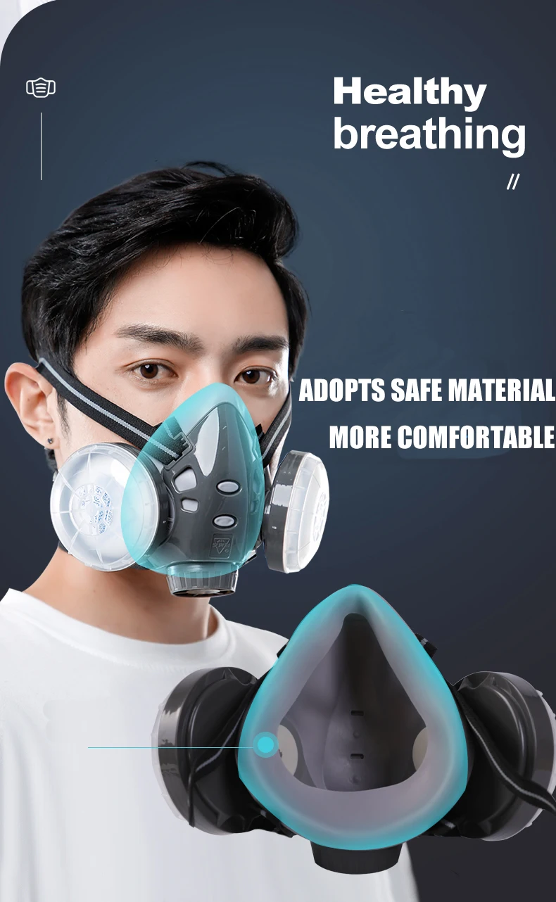 Halbe Gesicht Staubdicht Atemschutz Arbeit Gesicht Maske