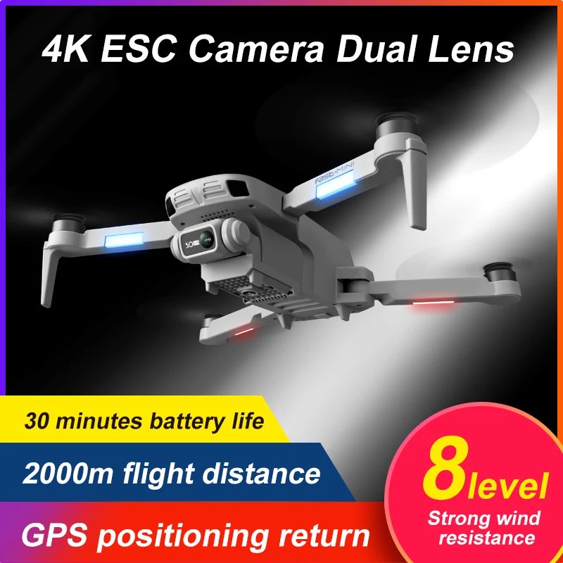 US $106.70 Vimillo Newest F8 Drone 5g Gps Wifi Fpv With Hd 4k Rc Quadcopter Camera Dron Supports Tf Card Flight 30 Min Vs F4 Sg906 Pro2