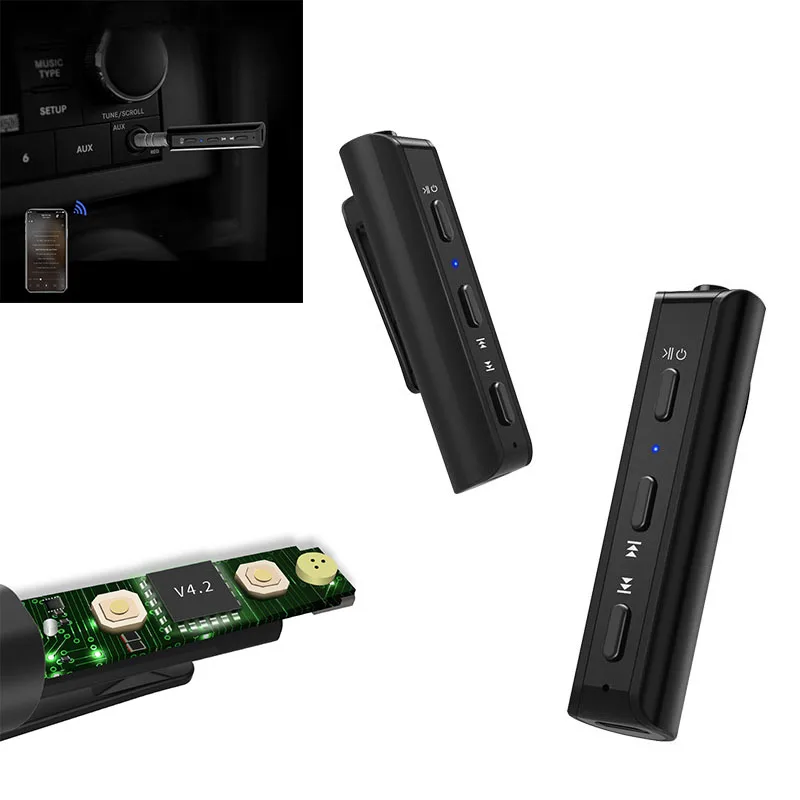 Bluetooth V4.2 аудио приемник беспроводной AUX динамик Amplifie адаптер Micro USB