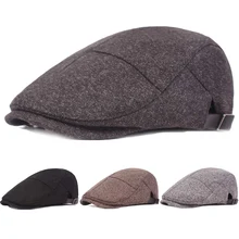 Мужская классическая Кепка береты шапки Теплый Регулируемый Открытый вождения Гольф Газетчик шляпа