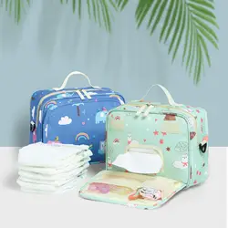 Многоразовый Многофункциональный мокрого органайзер для подгузников для малышей большого размера, модные сумки с мультяшным принтом