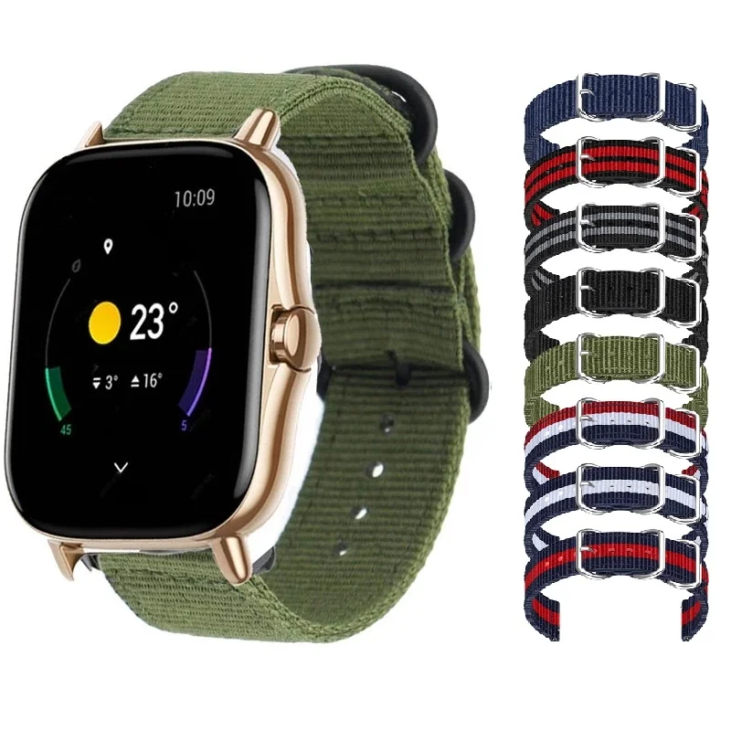

Nylon Wrist Band for Huami Amazfit GTS 2 GTR 42mm Bracelet 20mm Strap for Huami Amazfit Bip S BIT GTS2 Youth Wearable Watch Band
