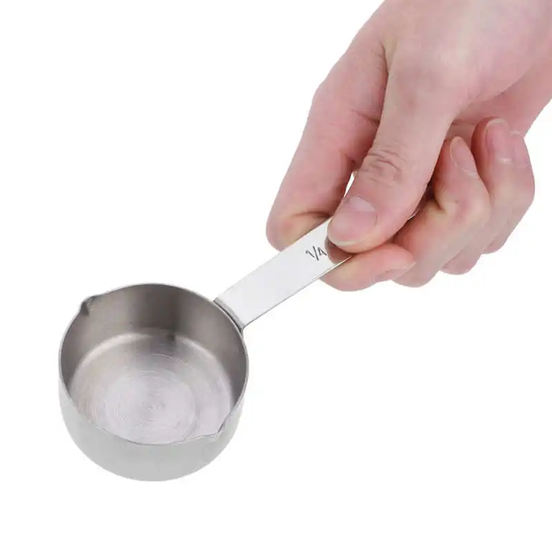 Kitchen Measuring Spoons Cups Scoop With Scales Stainless Steel Baking Supplies