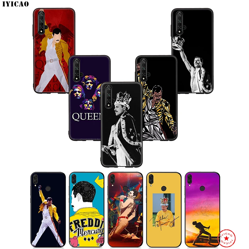 Queen Фредди Меркьюри мягкий чехол для huawei Honor 20 10 9X9 8C 8X8 7X 7C 7A 6A Nova 5i 4 3i 2 2i Lite рro вид