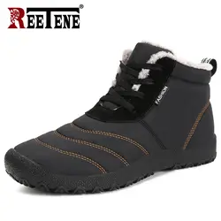 Reetene/очень теплые мужские зимние ботинки для мужчин; теплые непромокаемые сапоги на меху; Плюшевые мужские зимние ботинки; Botas Masculina