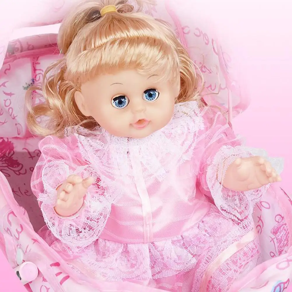 Детская игрушечная коляска кукла девочка ролевые игры игрушки раннее образование коляска тележка озвученная кукла игрушки