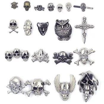 

Garment Spikes Rivets Studs Skull Owl Rock For Punk Clothes Bag Shoes Leather Craft Handcraft DIY Accessories 5 Sets