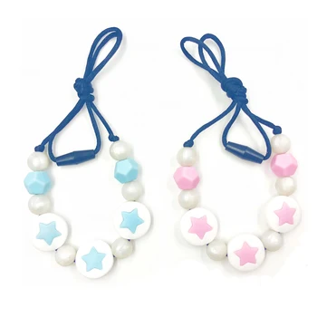 

1PC baby teether silicone necklace collar silicone beads for baby charm pendant necklace Infant necklace toy