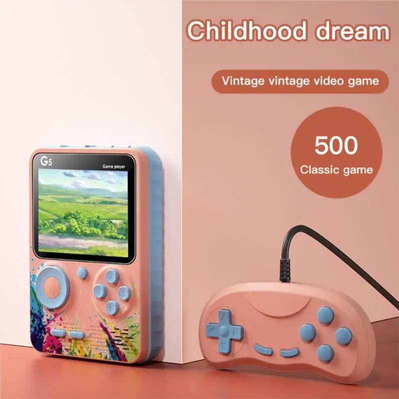 500 In 1 Games Mini Portable 3.0 Inch Retro Video Game Console Classic Pocket Game Console for Kids Gift IPS Online Combat Game
