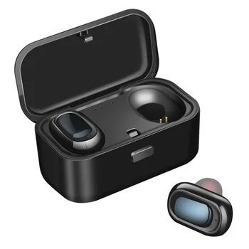 

L1 Bluetooth Headset Tws Wireless Earphones 3D Stereo Sound Waterproof Earbuds Built-In Mic with Charging Box,Black