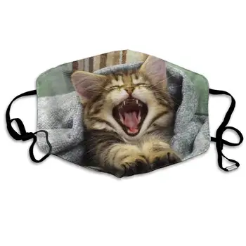 

Mouth Mask For Daily Dress Up, Cute Kitten Anti-dust Mouth-Muffle, Washable Reusable Holiday Half Face Masks For Mens And Womens