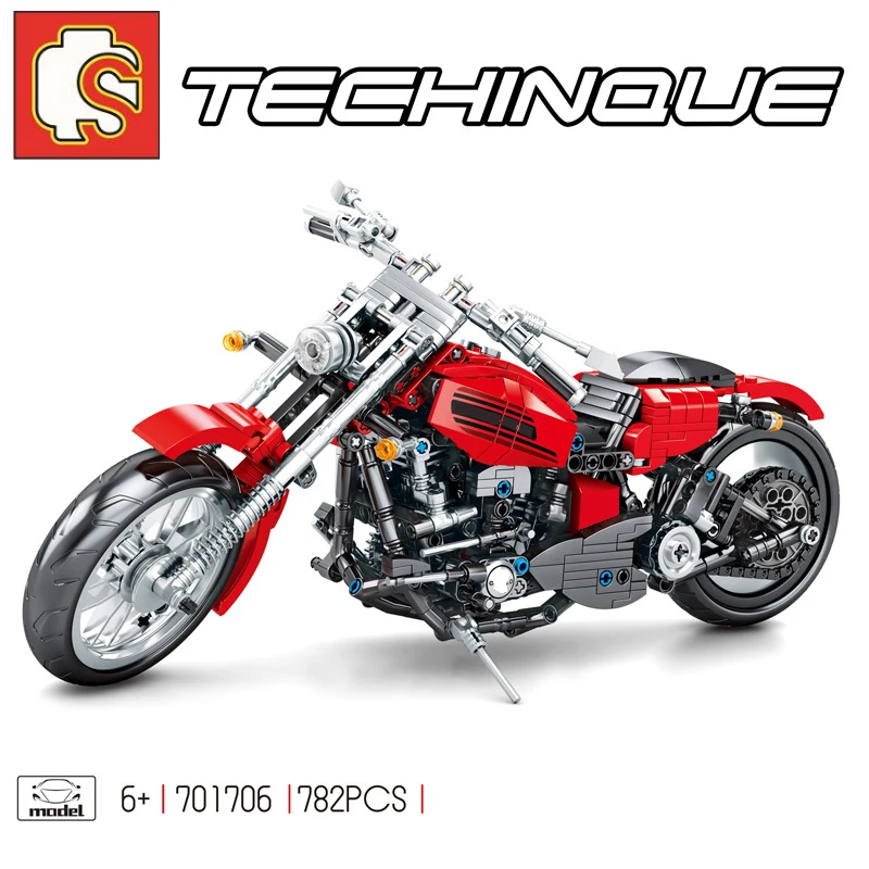 Конструктор Sembo для Lego Technic мотоцикла 782 шт. Autobike Autocycle ORV автомобили строительные