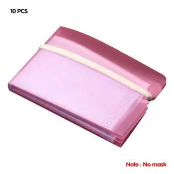 

10pcs Face Shield Storage Folder Foldable Portable 10pcs Temporary Storage Protective Case Washable Mask Storage Clip