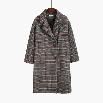 

New arrival Women Woolen Coat Thicken Long Sleeve Medium-short Collar Open Front Parka Belt Coat for women