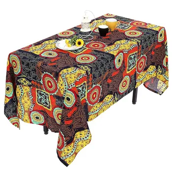 

Bohemian Tablecloth Vintage Color Floral Tablecloth For Restaurant Table, Suitable For Home Decoration