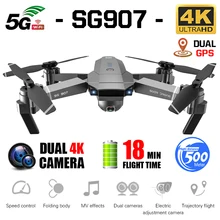 SG907 gps Дрон Профессиональный 4K HD Двойная камера X50 зум 5G wifi FPV RC Квадрокоптер следуй за мной складной селфи дроны VS S167 SG906