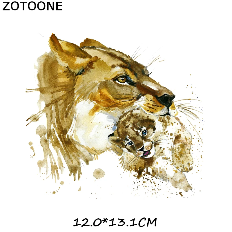 ZOTOONE акварельные наклейки с животными для железной одежды аксессуары DIY футболки Платья моющиеся теплопередачи