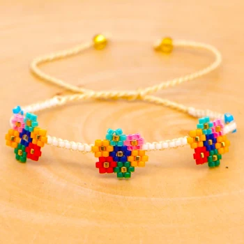 

Go2boho Fashion 2020 Bracelets Boho Miyuki Flower Bracelet Colorful Friendship Jewelry Handmade Woven Pulseras Mujer Wholesale