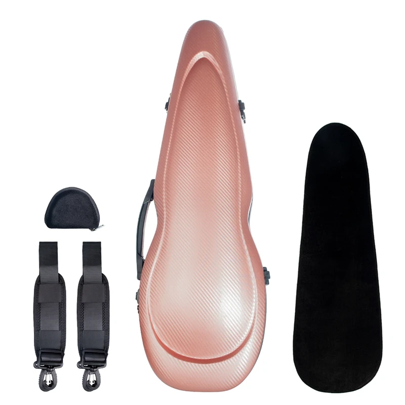 

4/4 Size Violin Case-Backpack Style Hard Case Carbon Fiber Material Black Violin Accessories