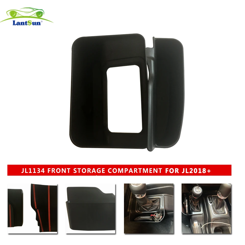 

JL1134 Front gear storage box. Applicable to for jeep Wrangler JL 2018++,trunk storage box for auto products Lantsun